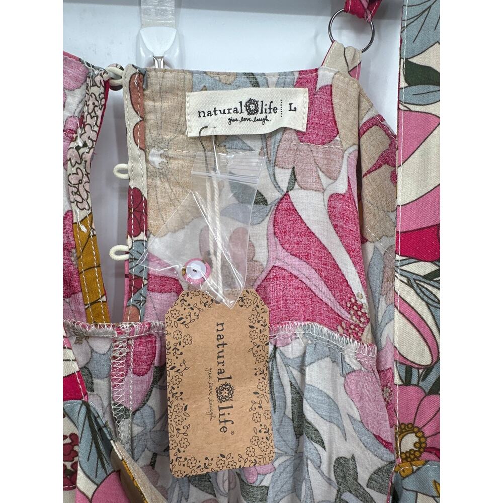 Natural Life Patti Side Slit Maxi Dress in Summer floral Size Large NWT - Picture 3 of 8